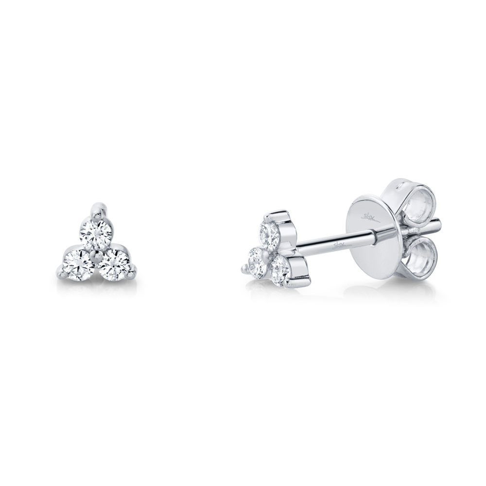 SHY CREATION 0.15CT DIAMOND STUD EARRINGS