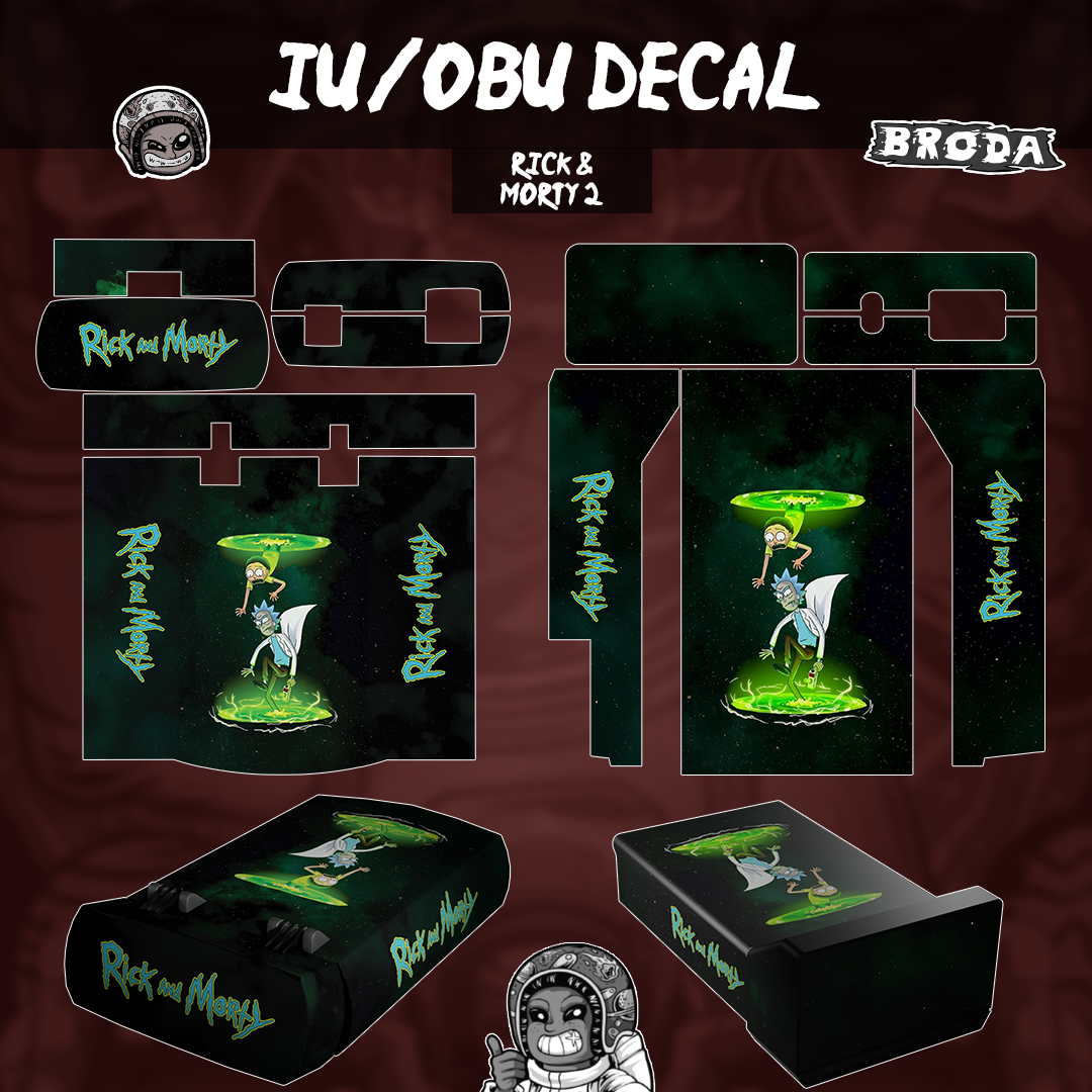 Motorbike Slim IU/OBU Sticker Waterproof "Rick & Morty 2"