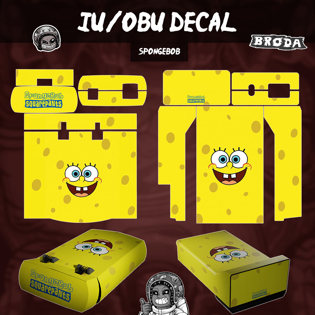 Motorbike Slim IU/OBU Sticker Waterproof "Spongebob"