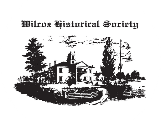 Wilcox Historical Society logo featuring the historic Wilcox Female Institute in Camden, Alabama
