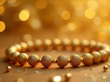 Unveiling Timeless Elegance with Our 18K Pure Solid Yellow Gold Bead Charm Bracelet