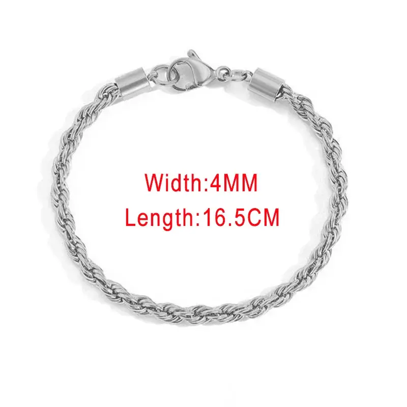 Thumbnail: Stainless Steel Rope Bracelet for Men