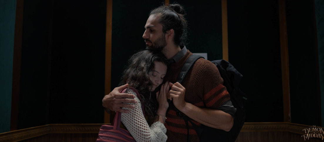 Bear (Roman Kunčar) consoling Fern (Bibi Stevens)