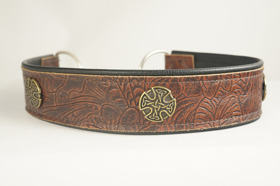 Brown Tooled Leather