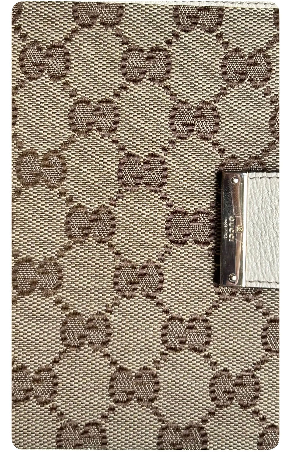 Thumbnail: Gucci 2007 GG Vintage Canvas Agenda Planner Close Up Front