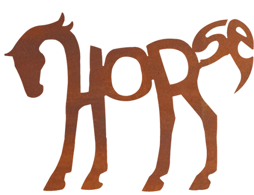Horse Word | Metal Art & Design