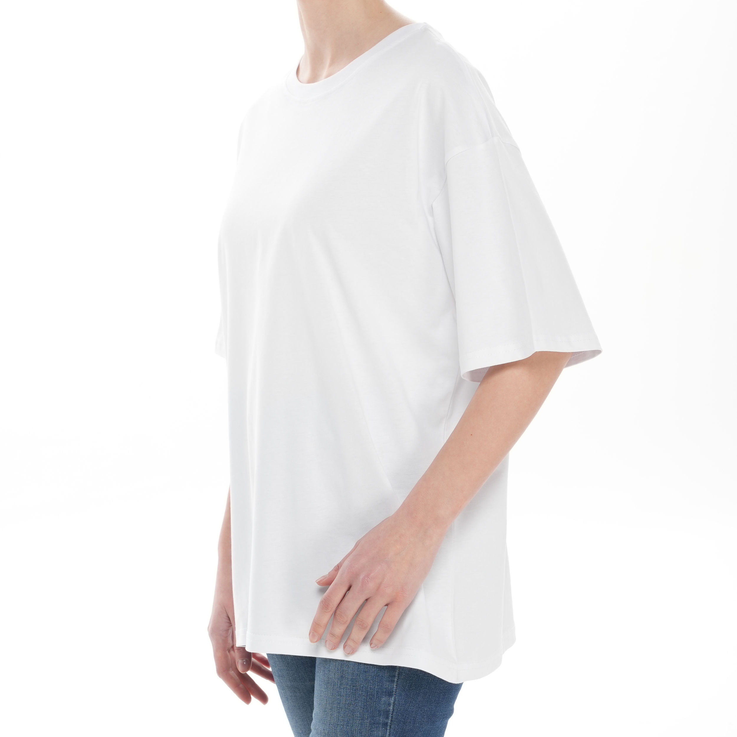 Pamuklu Beyaz Tshirt