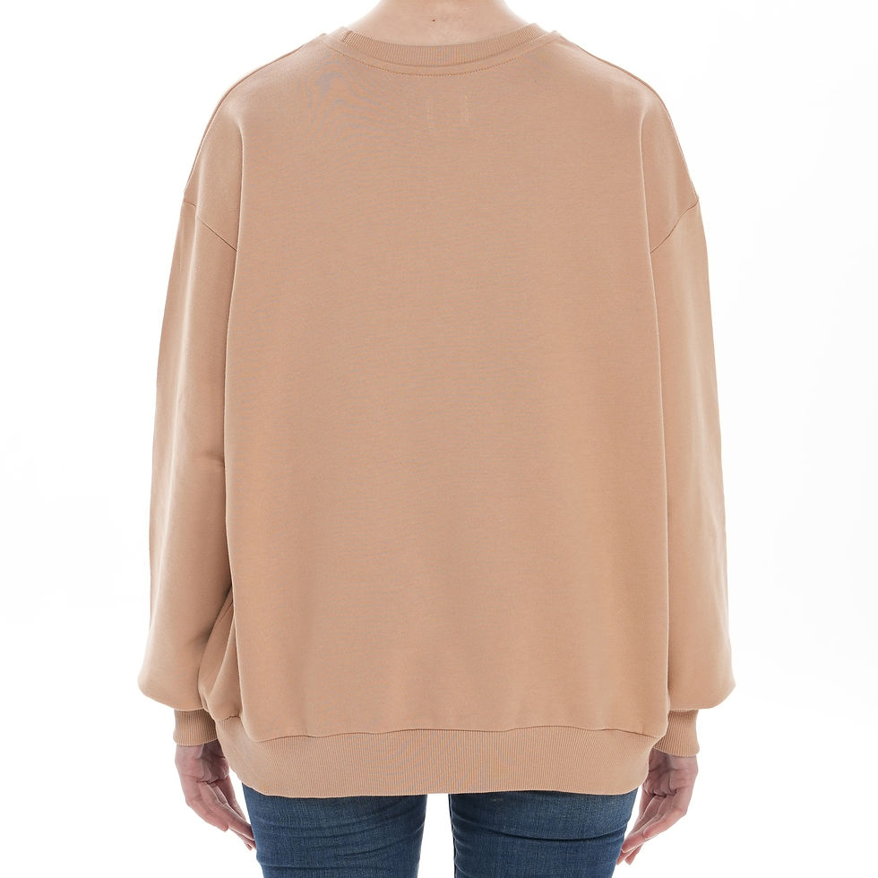 Küçük resim: Pamuklu Bej Sweatshirt
