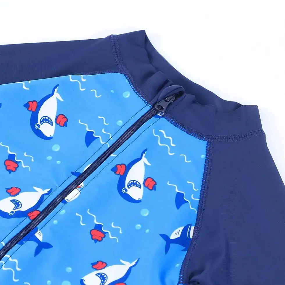 Miniatura: BAOHULU UPF50+ Traje de baño infantil con estampado de dibujos animados .