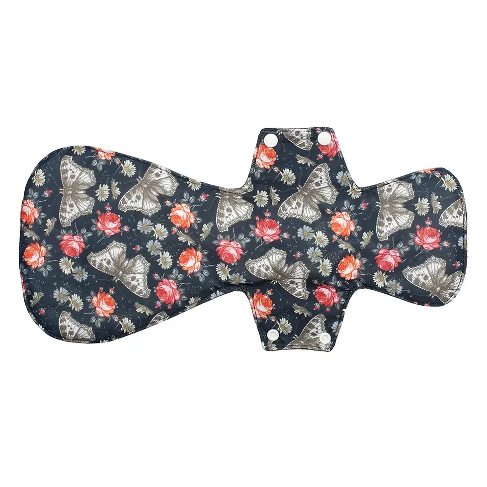 Thumbnail: XXL Sanitary Charcoal Bamboo Cloth Menstrual Pad Overnight/Post Partum 16in