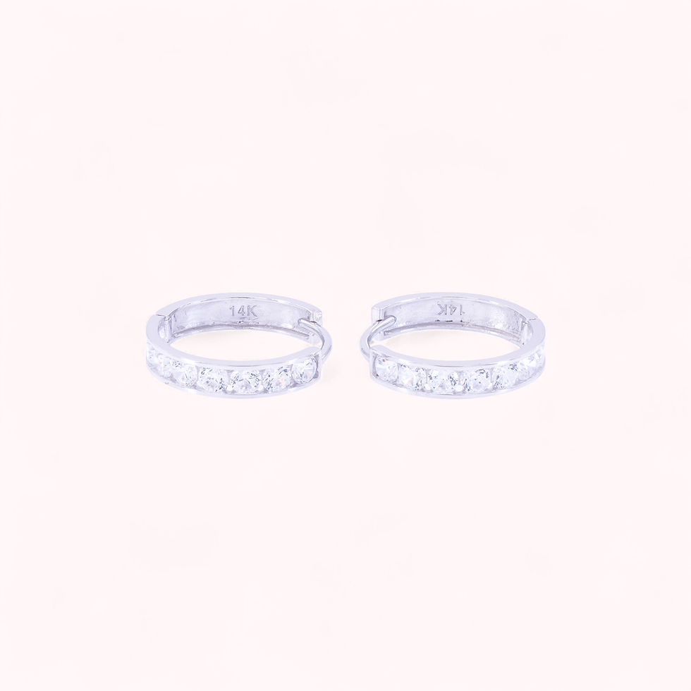 Miniatura: White Gold Classic Huggies – GE0513