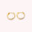 Thumbnail: Tricolor Stripe Huggy Hoops in 14K Gold – GE0502