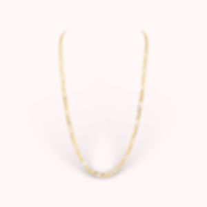 14K Solid Gold Figaro Link Chain, 24 Inches, GC0555