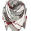 Thumbnail: Hdf2211 - Gray Burgundy Blanket Fringe Scarf