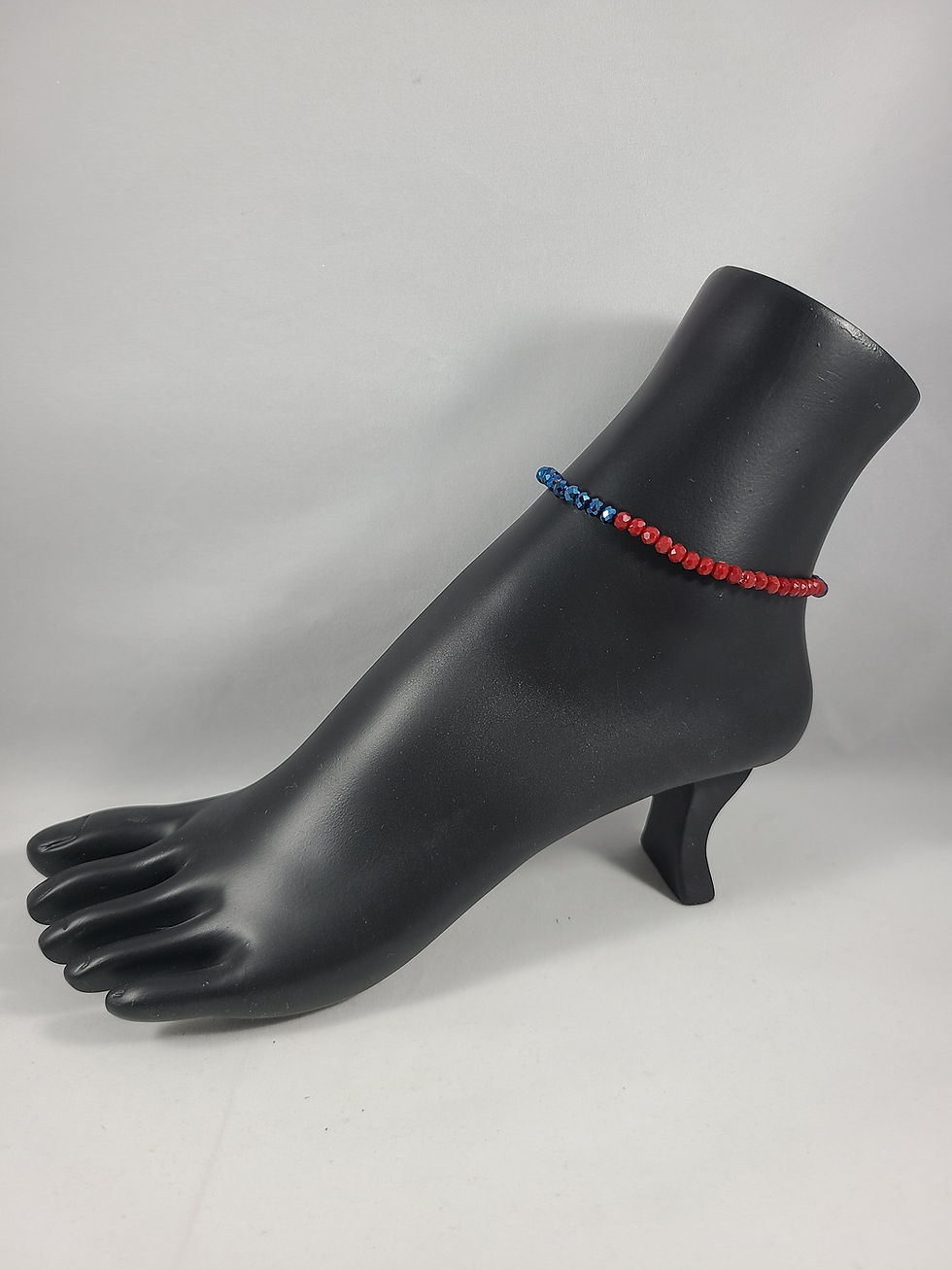 Thumbnail: Red, White and Blue Buddha Anklet