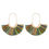 Thumbnail: Mye1038 - Fan Shape Drop Hoop Earrings