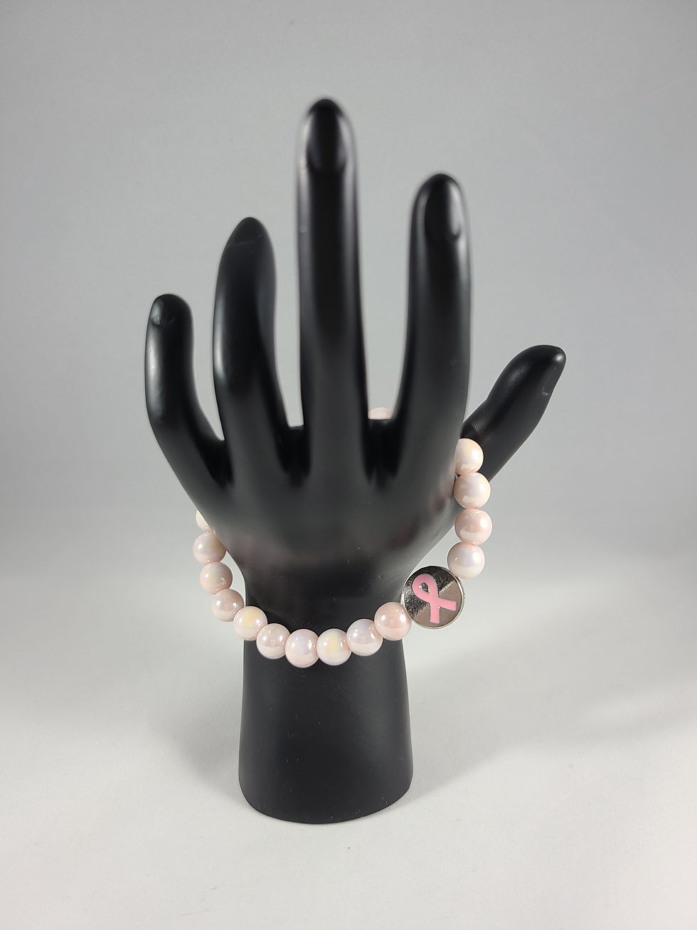 Thumbnail: Pink Breast Cancer Awareness Charm Bracelet 