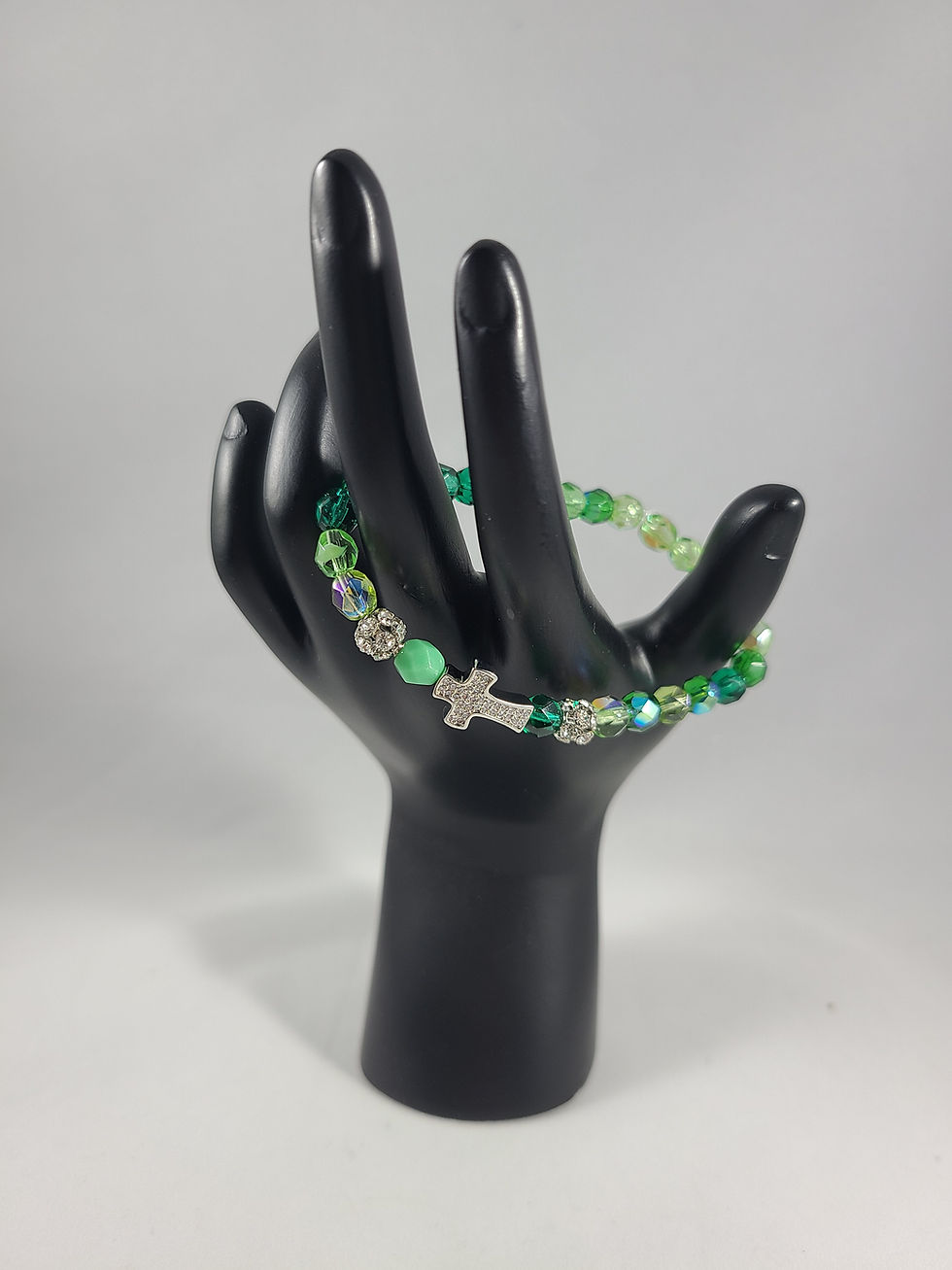 Thumbnail: Green Who Needs Luck Beaded Bracelet 