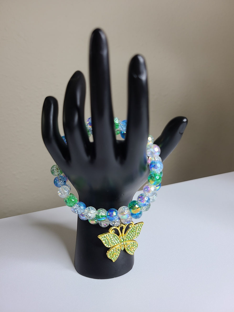 Thumbnail: Butterfly Charm Beaded Bracelet