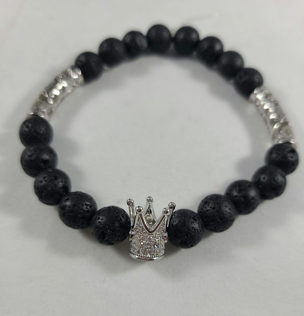 Thumbnail: Crown Charm Beaded Bracelet