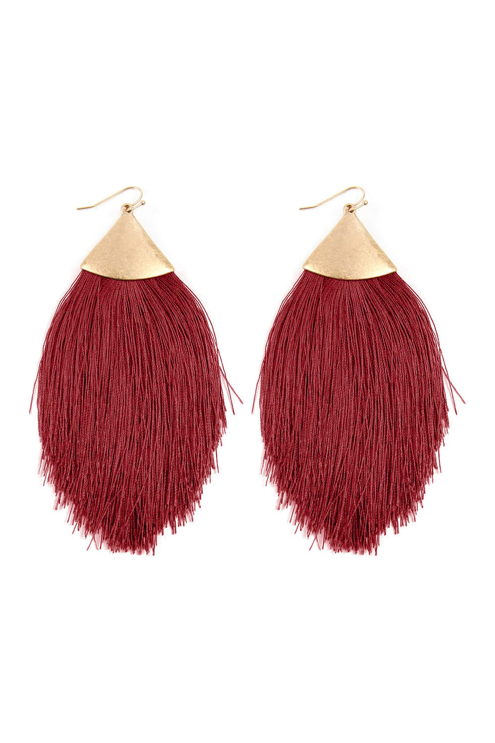 Thumbnail: Oversized Tassel Drop Earrings