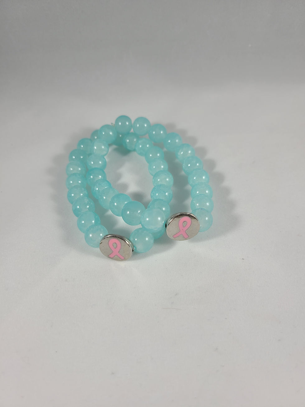 Thumbnail: Blue Breast Cancer Awareness Charm Bracelet 