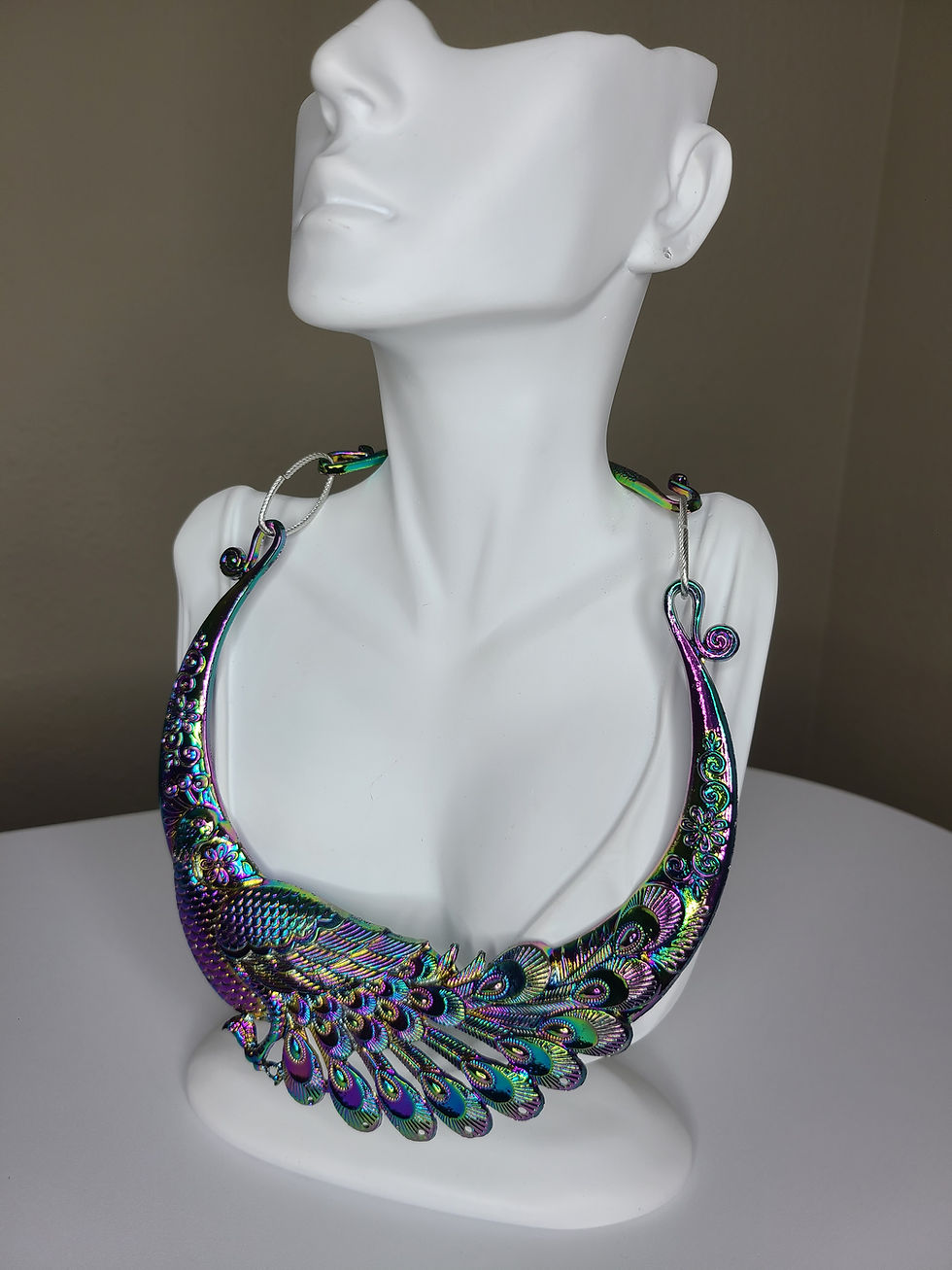 Thumbnail: Lazer Multicolor Peacock Necklace