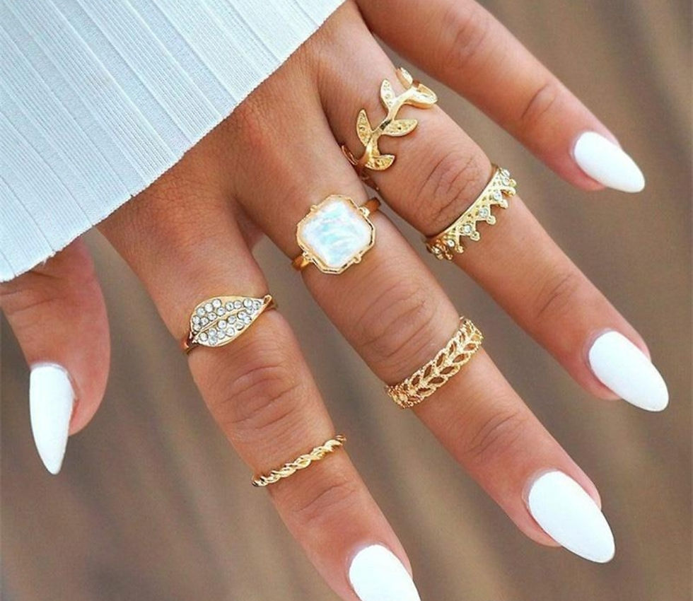 Thumbnail: Boho Leaf Ring Set