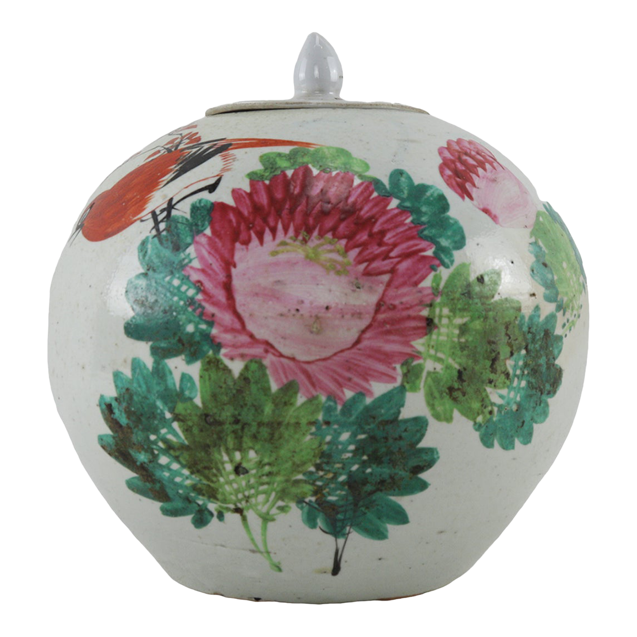 Chinese Mid-Qing Dynasty Famille Rose Jar