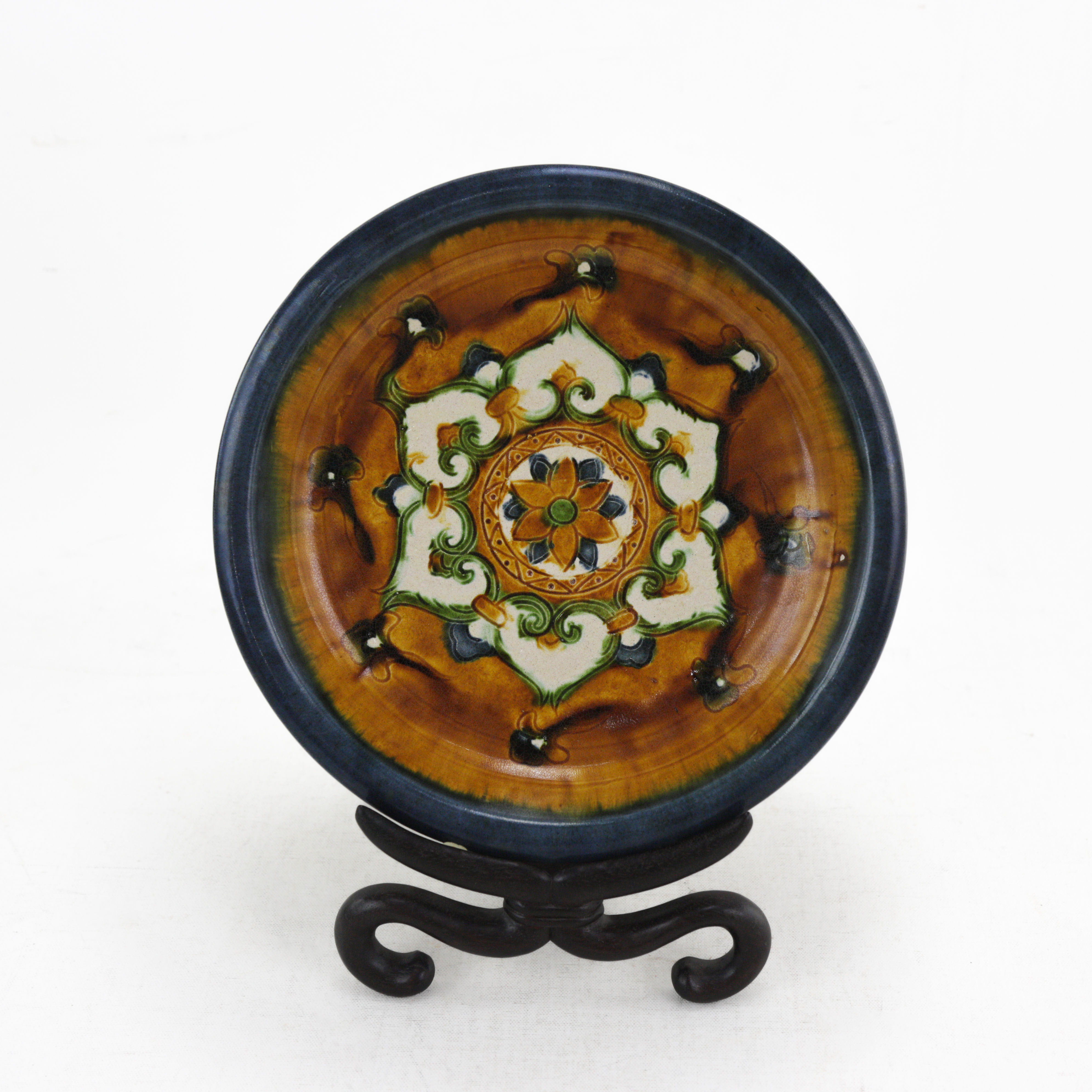 Late Tang Dynasty Sancai Engraved Plate