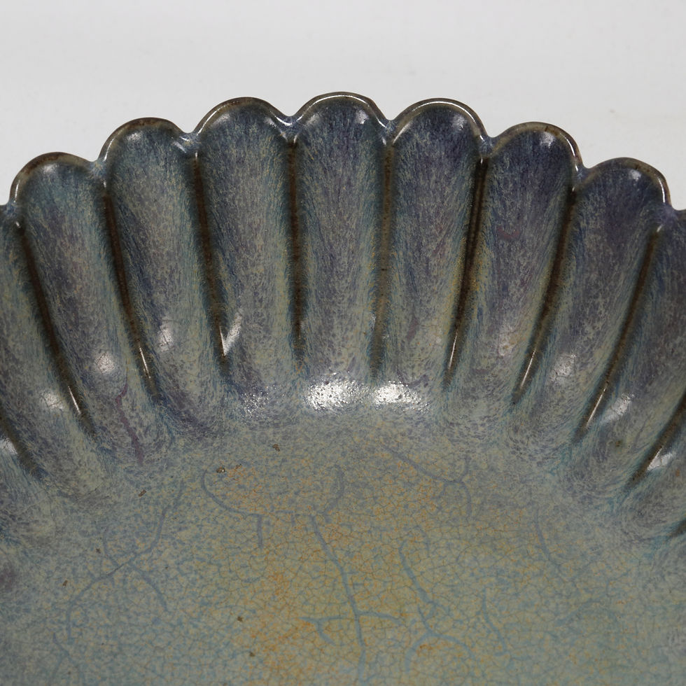 Thumbnail: Late Qing Dynasty Jun Ware Chrysanthemum-Petal Lobed Dish