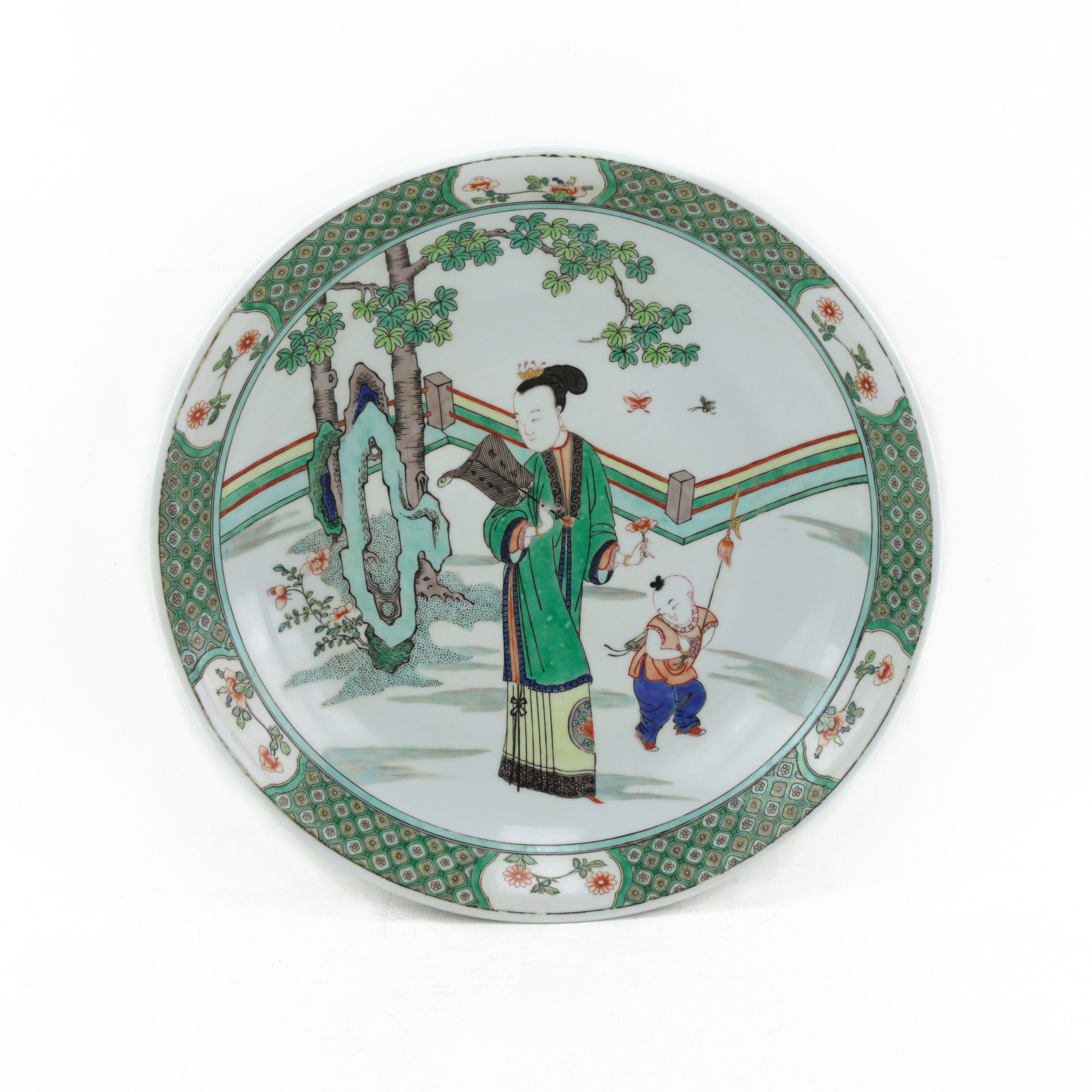Early Kangxi Period Wucai Figurative Plate