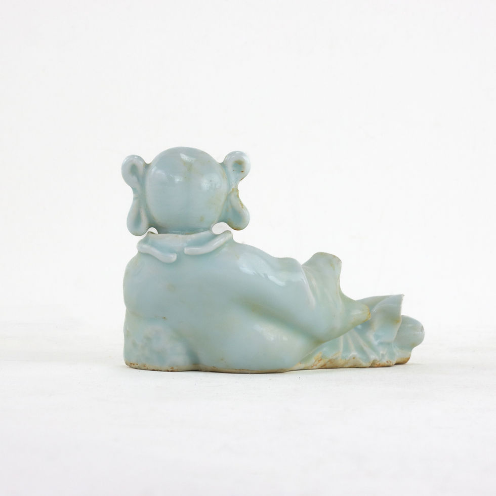 Thumbnail: Chinese Celadon Porcelain Figure: Boy and Girl