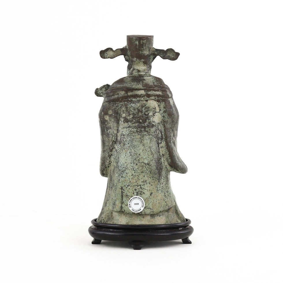 Thumbnail: arly 20th Century Chinese Bronze Standing Figures of the Three Stars