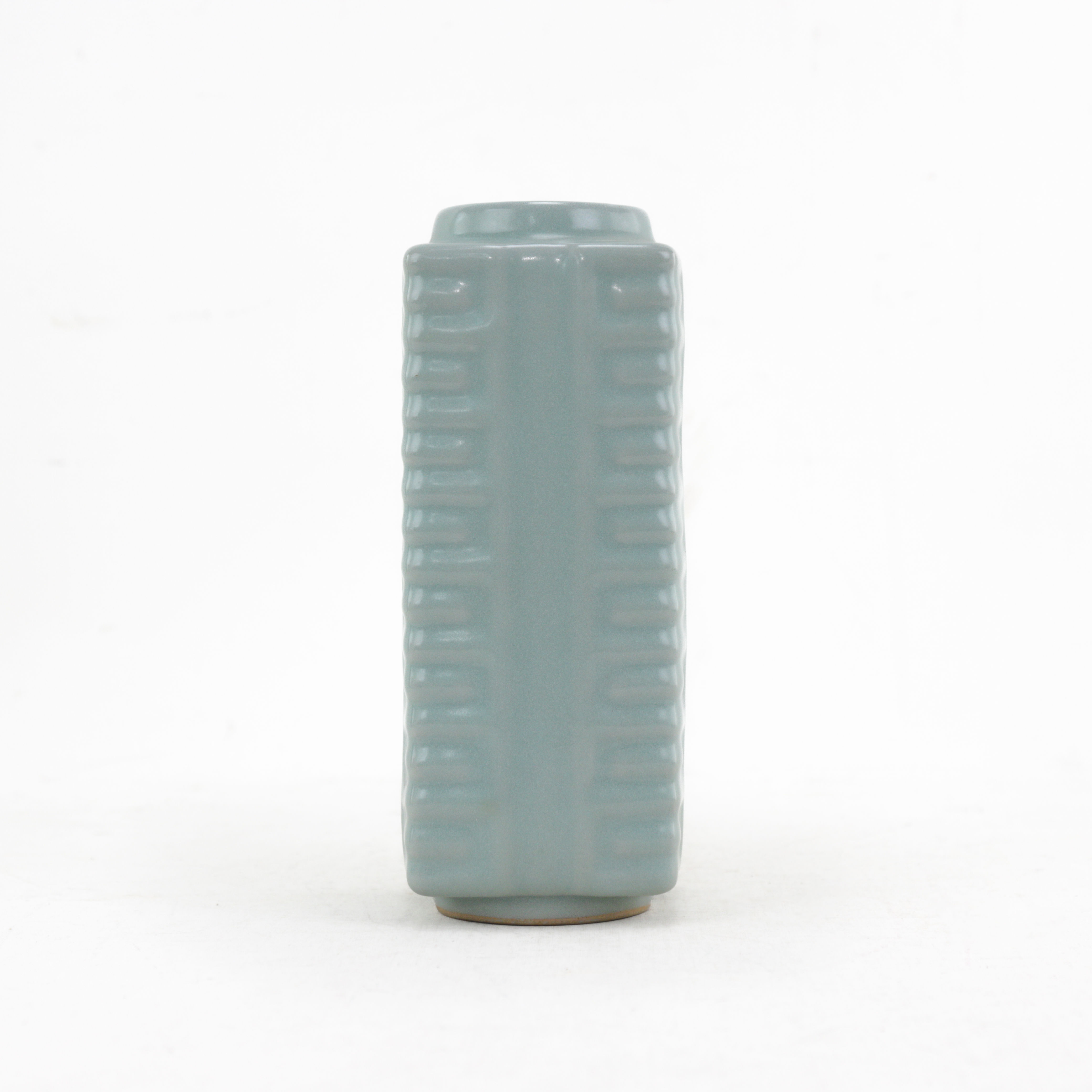 Longquan Kiln Celadon Cong-Form Vase
