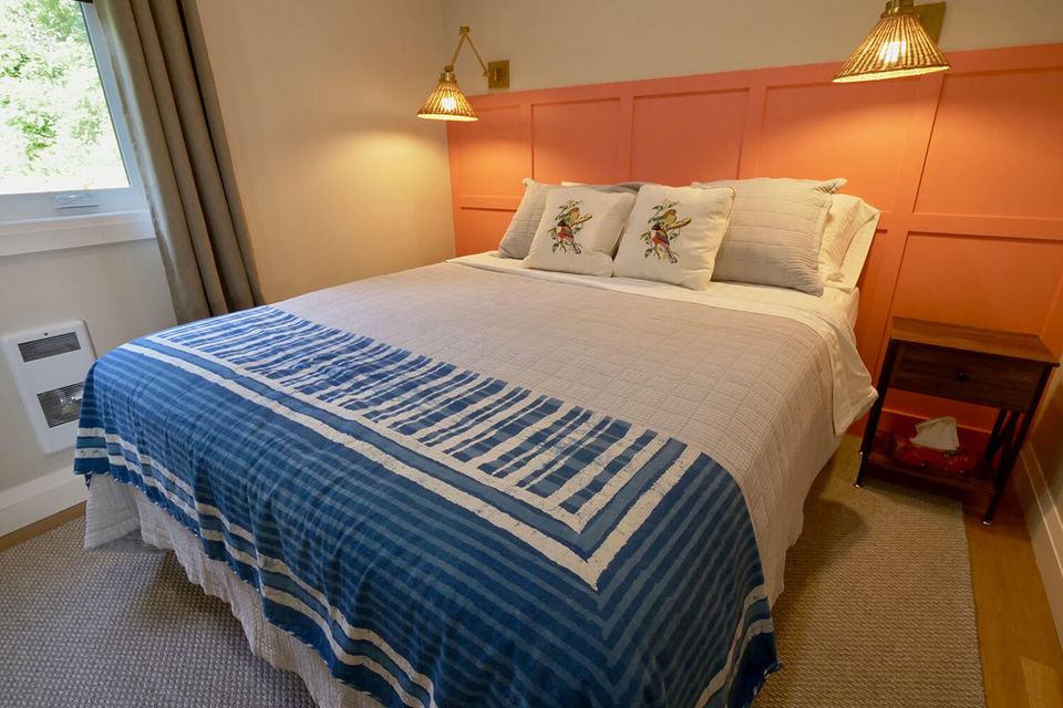 Windfall Cottage orange bedroom