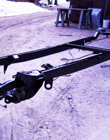 Photos of Matthew Taylor rebuilding a 1931 Ford Slant Window 