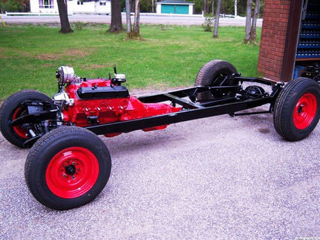 Photos of Matthew Taylor rebuilding a 1931 Ford Slant Window 