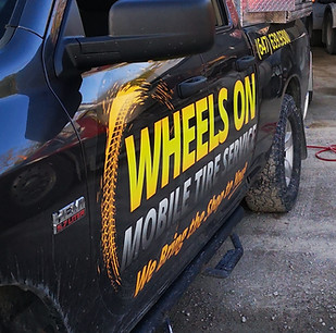 Wheels On Mobile Tire Service Truck
