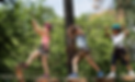courageous kids playing adventure park