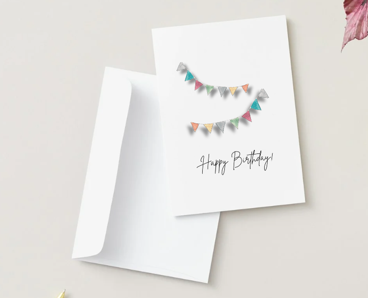 Thumbnail: Folded Watercolor Greeting Cards-happy birthday