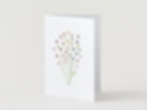 Folded Watercolor Greeting Cards-colorful flowers