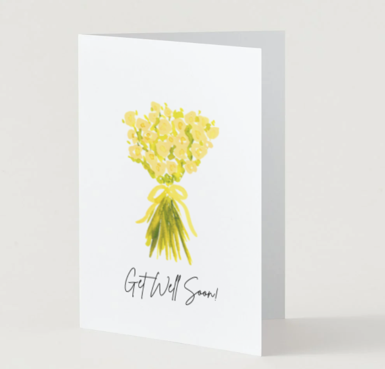 Folded Watercolor Greeting Cards-get well soon