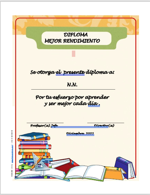 Miniatura: Diploma Mejor Rendimiento