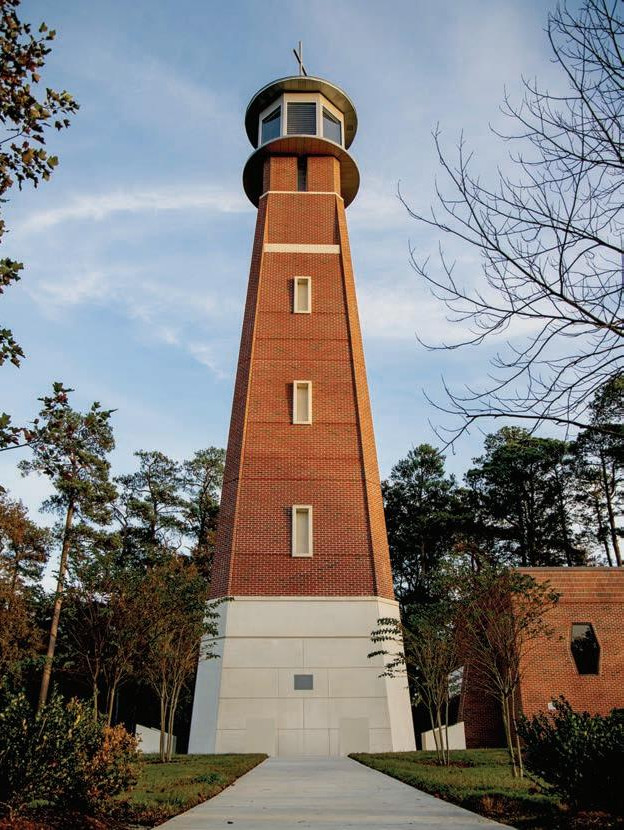 the lighthouse on the campus of Virginia Wesleyan