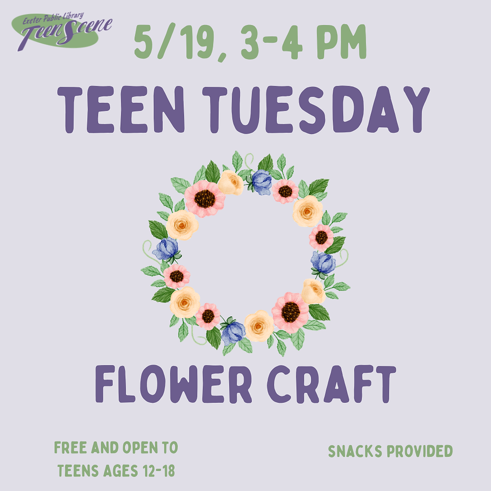 Teen Tuesday: Flower Craft