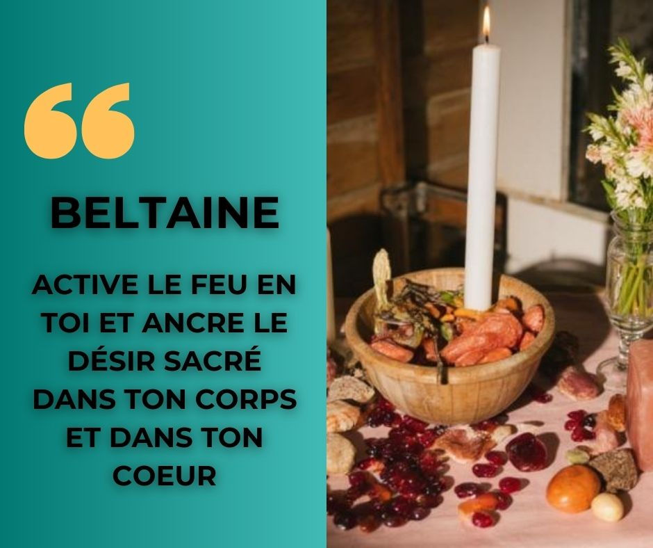 Beltaine, célébré dans la nuit du 30 avril au 1er mai, est ce seuil incandescent où la vie explose, où la sève monte, où les corps, les cœurs et les rêves réclament d’être vécus pleinement.