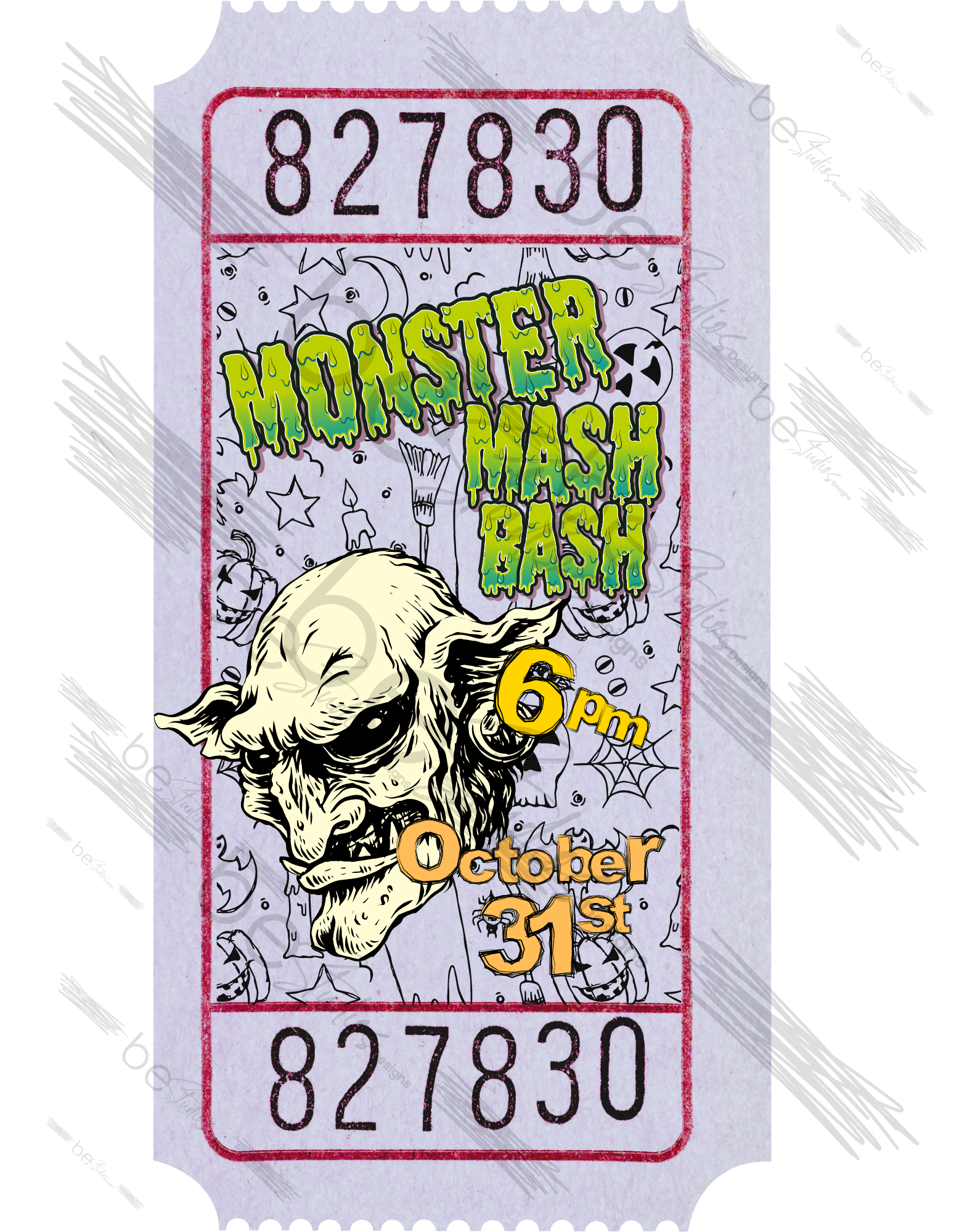 Monster Mash Bash Gremlin Digital Design