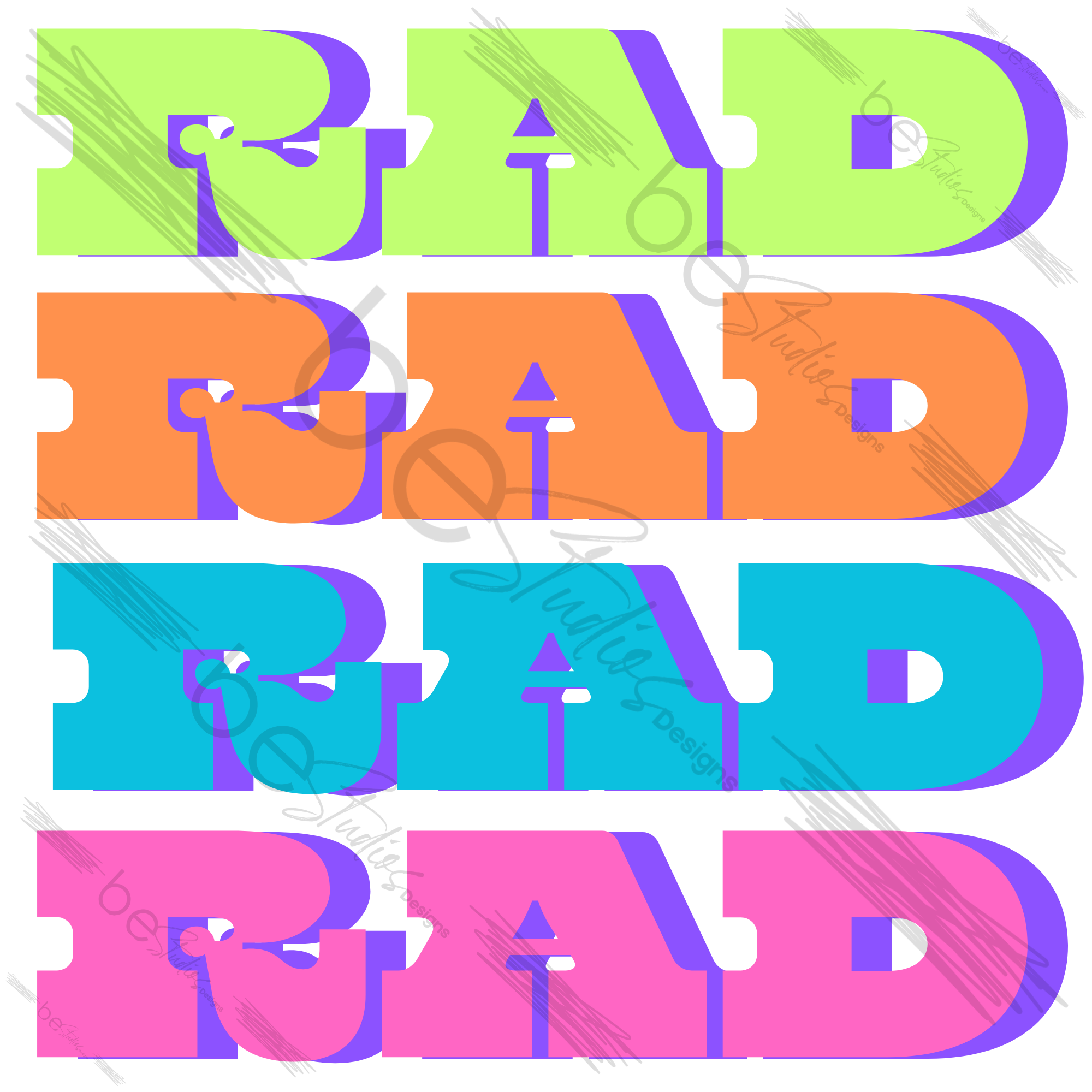 Rad Repeat Neon Digital Design
