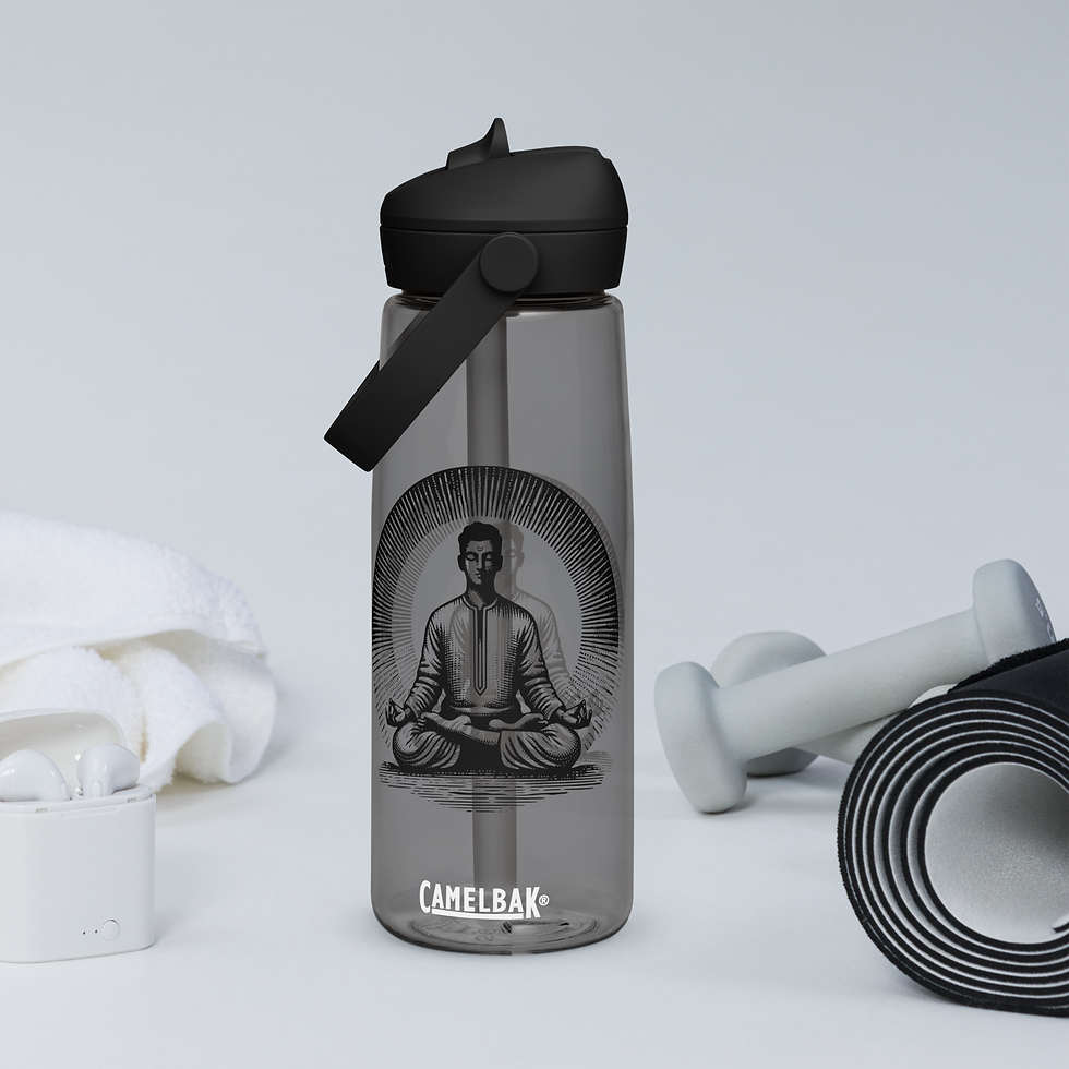 Thumbnail: Yogi Man Flip Straw Water Bottle